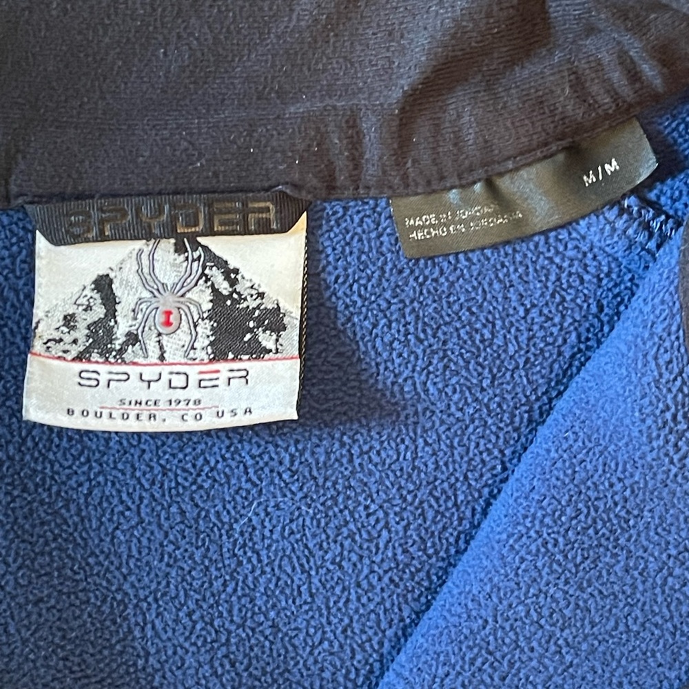 Spyder Blue Quarter Zip Sweater. Size Medium. - Picture 3 of 3